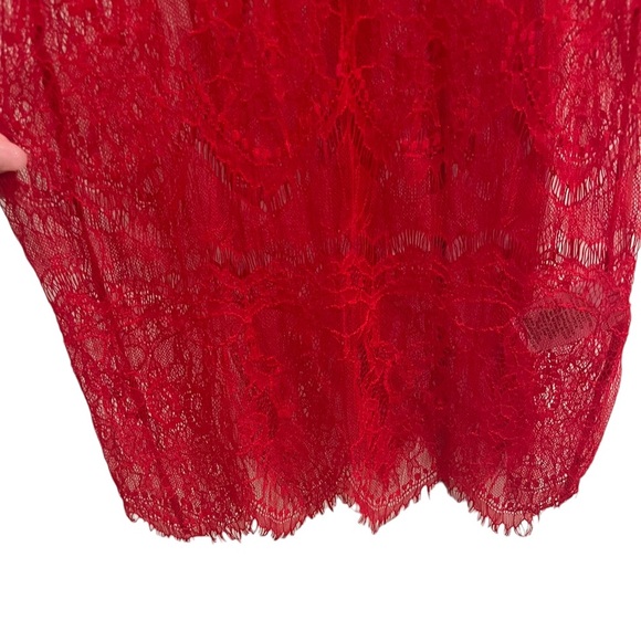 Fashion Nova - Sheer Red Lace Dress - Women’s Size S - Picture 6 of 9